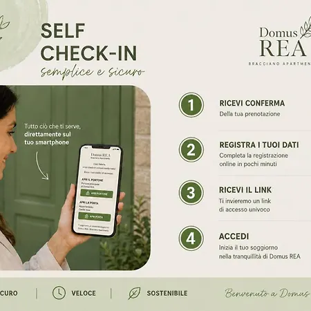 Domus Rea - Terrazza Privata E Self Check-in H24 Appartamento Bracciano (Rome)